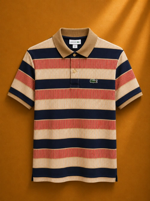 Lacoste Stripe Men's Premium Polo T-Shirt