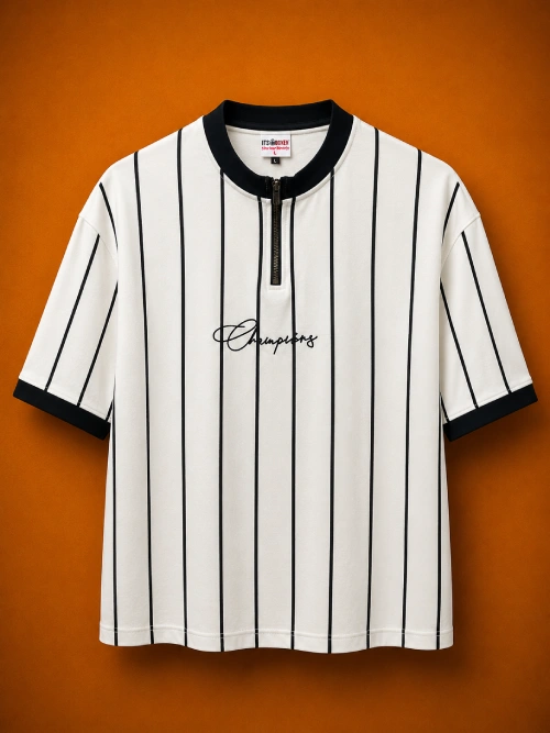 Men's Cotton Drop Shoulder Stripe