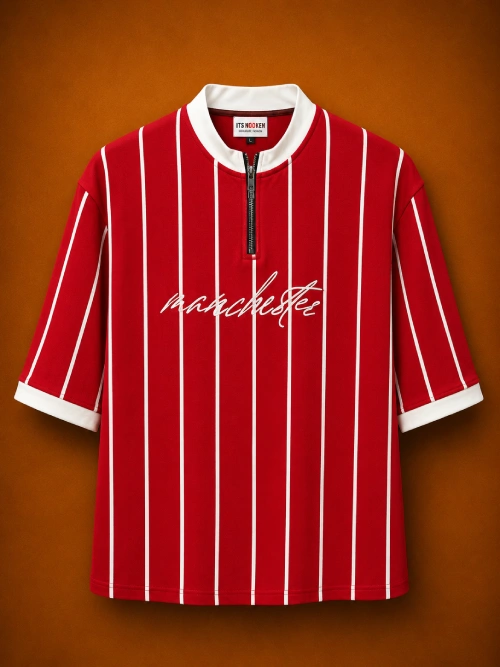 Men's Cotton Drop Shoulder Stripe