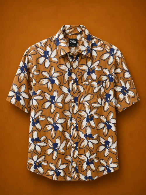 Men's Printed Half Sleeve Shirt
