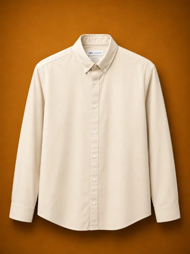 Men's Regular Fit Oxford Long Sleeve Shirt - Image 3