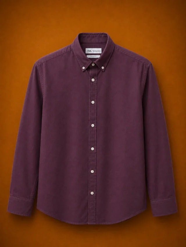 Men's Regular Fit Oxford Long Sleeve Shirt - Image 1